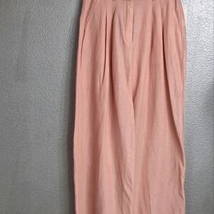 NWT Nordstrom Linen Blend Wide Leg Pants In Pink Smoke  Size 6